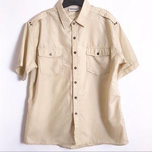 Urbanografy Shirt Button Down Short Sleeve Size XL